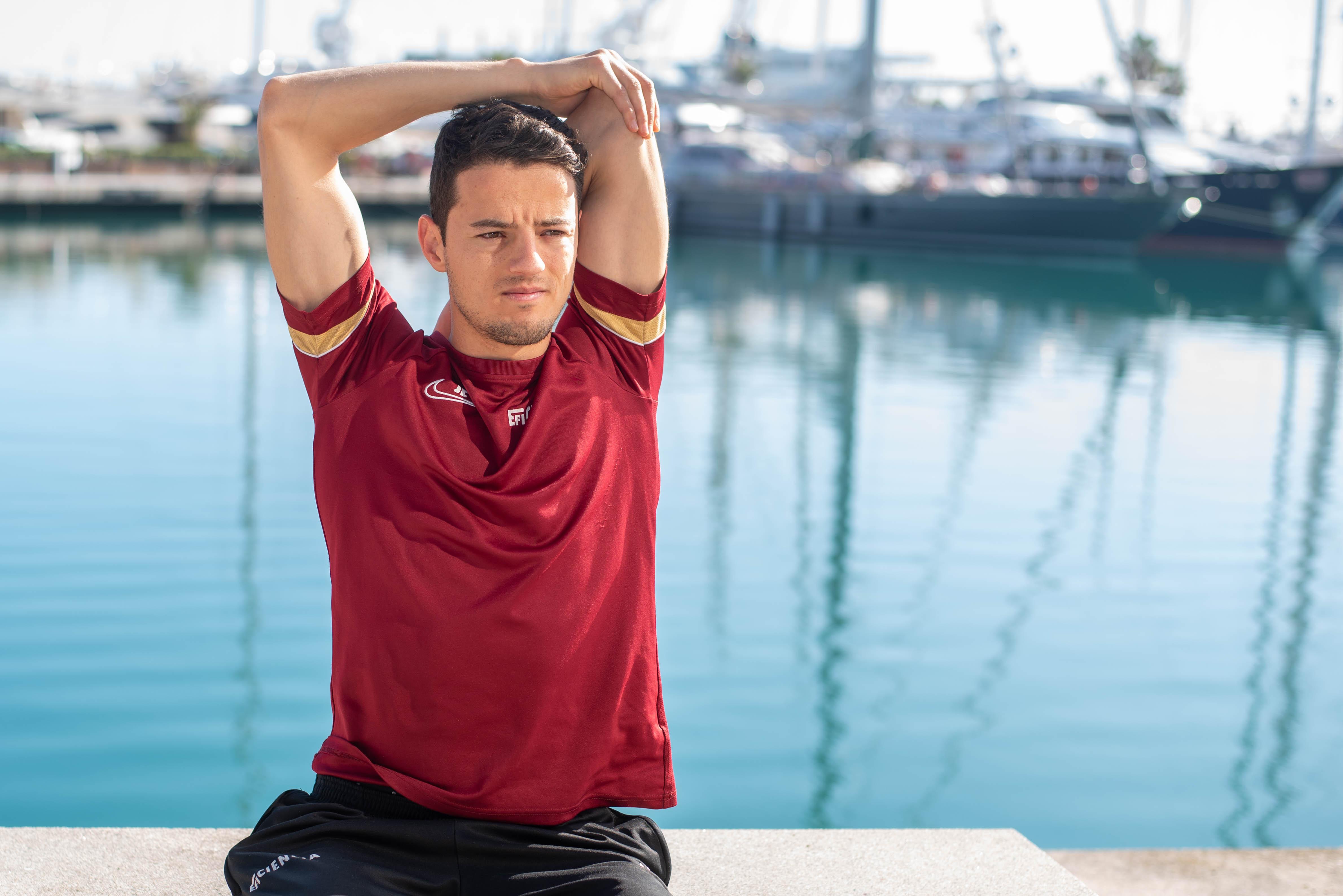 Jorge Estañan entrenando